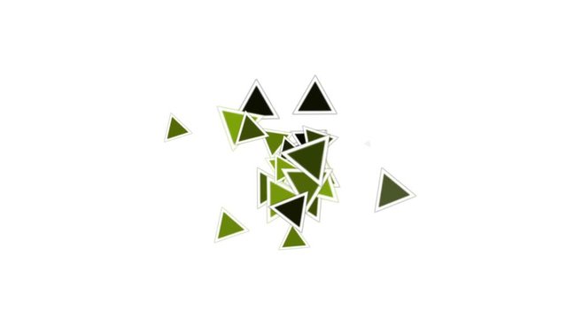 4k Triangles diamond geometric card flying,abstract geometry,patterns spraying particle fireworks artistic paper background.