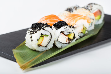 Asian food for menu, isolated on white background, freshly prepa