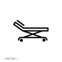 bed hospital vector icon