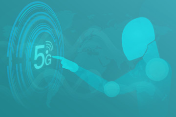 Business and finance. Vector illustration for artificial intelligence, data analysis or cloud technology.