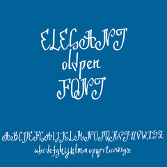 Grunge old pen gothic font. Blackletter script. Vector illustration.