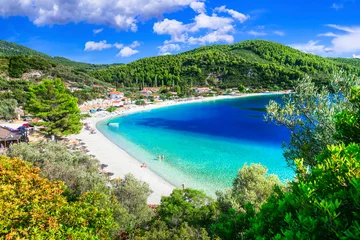 Papier Peint photo Plage tropicale Les meilleures plages de l& 39 île de Skopelos - belle Limnonari avec une baie incroyable. Îles Sporades de Grèce