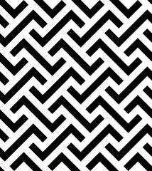 Vector seamless texture. Modern geometric background. Monochrome repeating pattern with broken lines.
