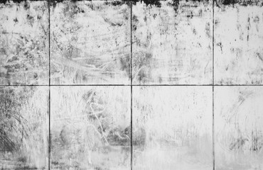 dirty stain on metal wall.