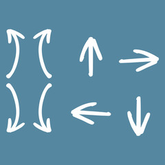 Set arrows. Modern hand drawn set with black set arrows for web background design.