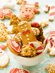 Obraz premium Christmas gingerbread cookies