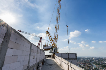 tower crane construction site