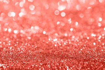 Lebender korallenglitzernder Bokeh-Hintergrund. Farbe des Jahres 2019. Haupttrendkonzept. Natürliche und authentische Stimmung. © Anna Efetova
