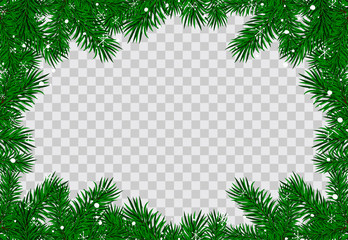 Christmas Tree Branches - Fir Tree Branches with Snow Background Wallpaper