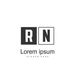 Obraz premium Initial RN Logo Template. Minimalist letter logo design