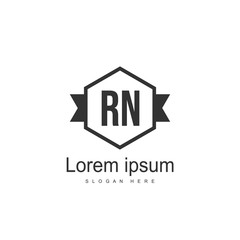 Initial RN Logo Template. Minimalist letter logo design