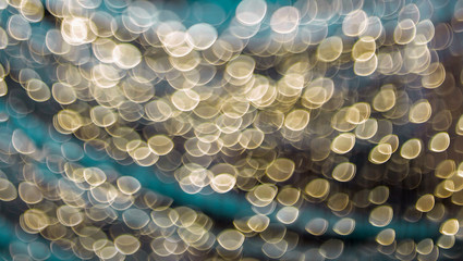 de focused bokeh light, abstract background at night photo