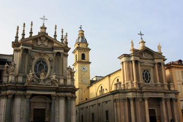 Fototapeta na wymiar Old church in Turin, Italy