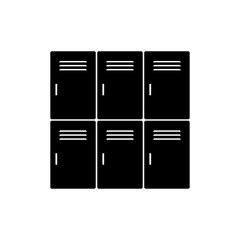 lockers icon, logo on white background
