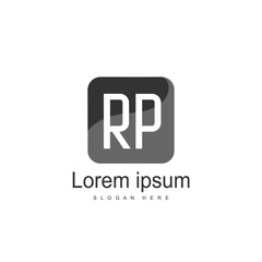 Initial RP Logo Template. Minimalist letter logo design