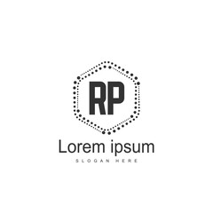 Obraz premium Initial RP Logo Template. Minimalist letter logo design