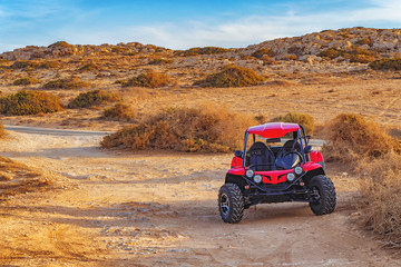 Picture of quadbike on the desert road
