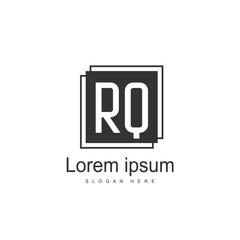 Obraz premium Initial RQ Logo Template. Minimalist letter logo design