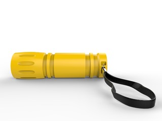 Blank promotional, led, flashlight, mini. 3d render illustration.