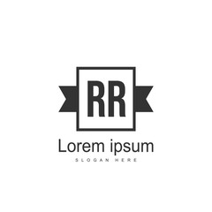 Obraz premium Initial RR Logo Template. Minimalist letter logo design