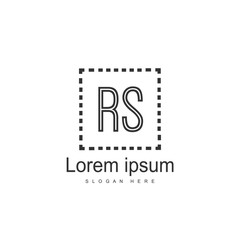 Initial RS Logo Template. Minimalist letter logo design