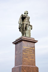 Fototapeta na wymiar Monument to the Swedish king Gustav III in the city of Stockholm