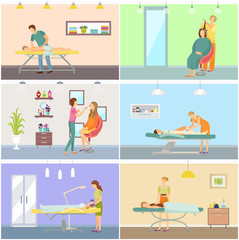 Visage Makeup and Massage Masseur Styling Vector