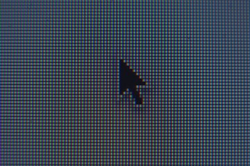 mouse cursor retina pixels close-up macro