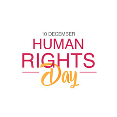Human rights day typography