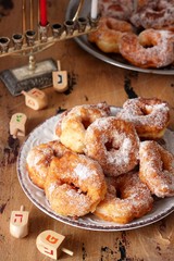 Traditional Moroccan donuts - Hanukkah celebration concept 