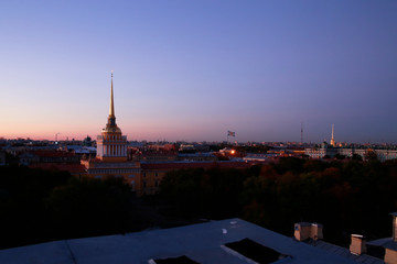 Naklejka premium St. Isaac's Cathedral in the center of St. Petersburg in Russia. Orthodox Cathedral in the classical style. Cultural landmark of the Russian Empire. Travel to the north of Europe.