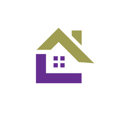 creative Real estate vector logo, simple Home with window logo