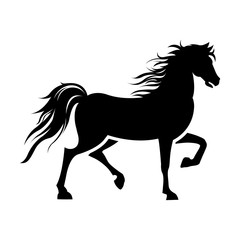 Fototapeta na wymiar Turkish Rahvan horse vector drawing