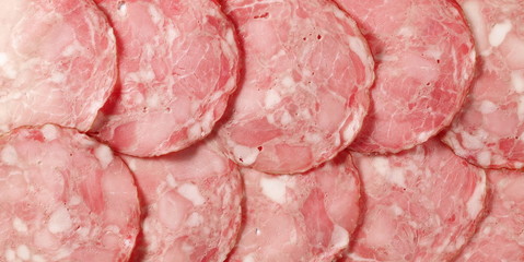 ham slices background and texture