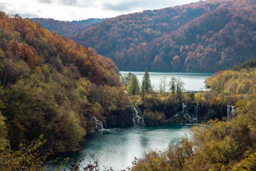 Overview of Plitvice Waterfalls