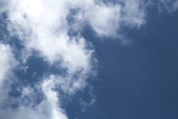 white clouds on blue sky background image