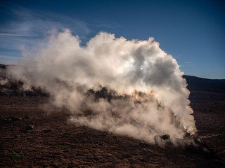 Active geysir in Bolivia