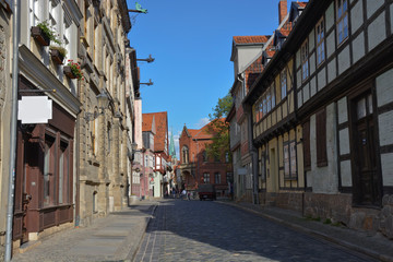 Fototapeta na wymiar Quedlinburg, Stadtansicht, Welterbestadt, Sachsen-Anhalt, Deutschland