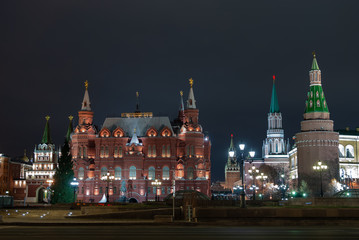 Obraz premium moscow kremlin at night