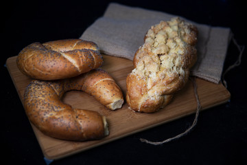 challah and croissants