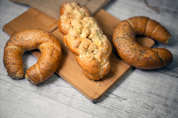 challah and croissants