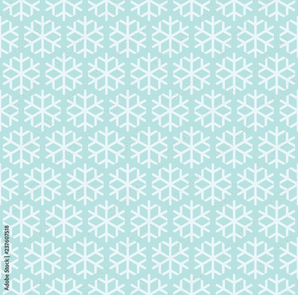 Poster simple seamless pattern with snowflakes. vector holiday illustration.