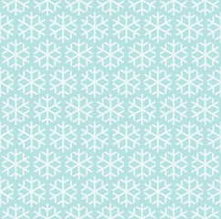 Simple seamless pattern with snowflakes. Vector holiday illustration.