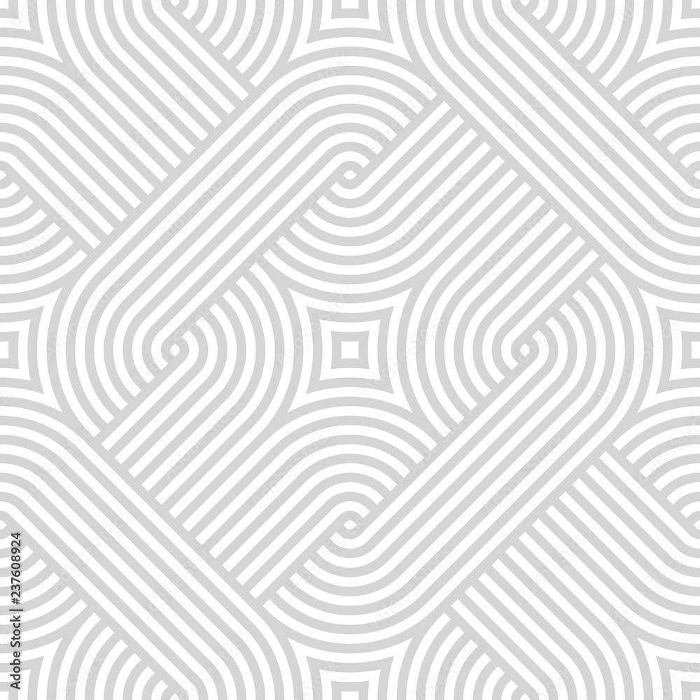 Aufkleber Vector geometric pattern. Seamless braided linear pattern.