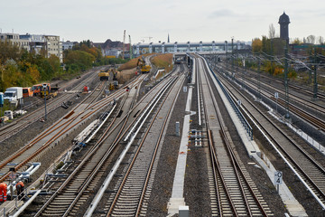Baustelle rund um den Bahnhof Ostkreuz