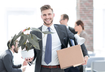 new employee on the first day at the workplace
