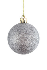 Christmas ball on a white background. Purple Christmas ball on a white background.