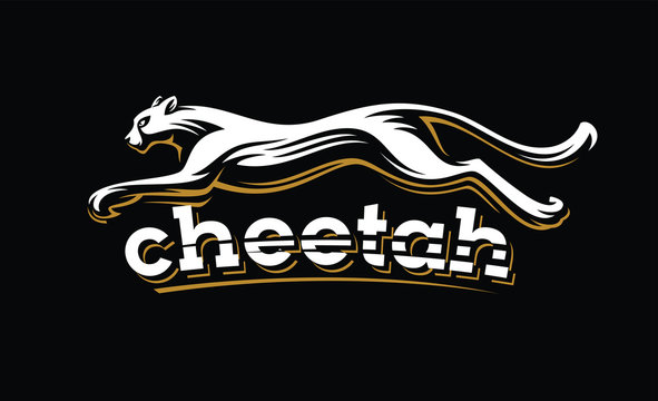 Cheetah Fast Run Logo Vector