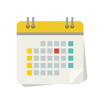 A set of calendar icons with abbreviated names of the months of the year. Vector illustration.