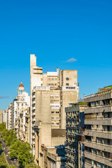 Aerial View 18 de Julio Street, Montevideo, Uruguay